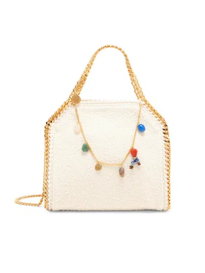 Stella Mccartney Women's Falabella Mini Charm-embellished Top Handle Bag In White