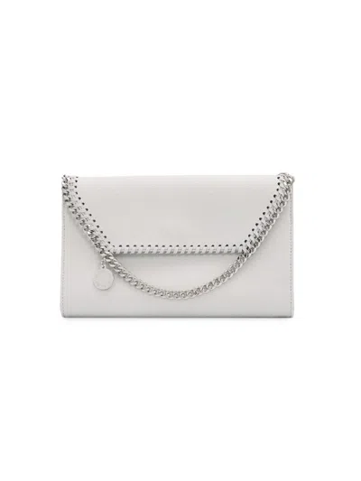 Stella Mccartney Women's Falabella Shaggy Deer Wallet Crossbody Bag In Gray