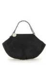 Stella Mccartney Chain Strap Textured Finish Shoulder Bag In Black