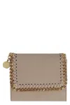 Stella Mccartney Falabella Small Flap Wallet In Sand