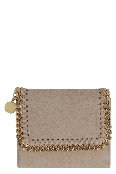 Stella Mccartney Falabella Small Wallet In Sand
