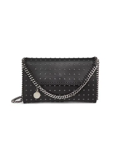 Stella Mccartney Women's Falabella Stud Chain Wallet In Black