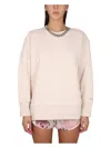 Stella Mccartney Truelife Oversized Sweatshirt In Ivory