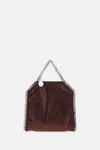 Stella Mccartney Falabella Tiny Bag Crystal Hotfix On Alter Suede Crossbody Bags Bordeaux In Multi
