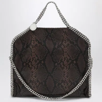 Stella Mccartney Women's Falabella Tote Fold Over With Snake Print In Brown