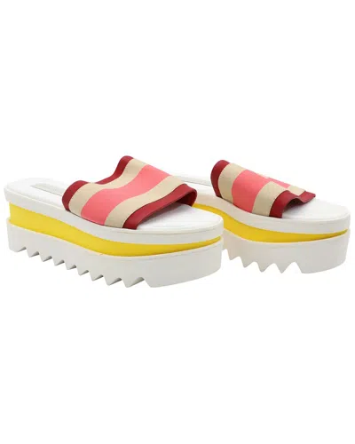 Pre-owned Stella Mccartney Women's Faux Leather Colorblocked Platform Slide (authentic  Pre-loved)