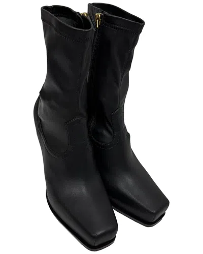 Stella Mccartney Women's Faux Leather Cowboy 80 Bootie (authentic Pre-loved) In Black