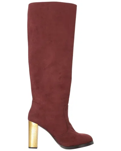 Stella Mccartney Women's Faux Suede Knee-high Boot (authentic Pre-loved) In Brown