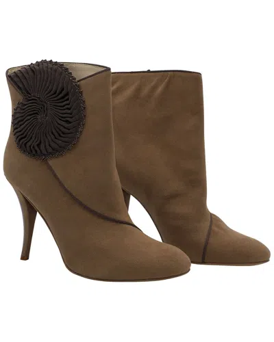 STELLA MCCARTNEY STELLA MCCARTNEY WOMEN'S FAUX SUEDE SUEDETTE SEASHELL BOOTIE (AUTHENTIC PRE-LOVED)