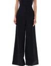 Stella Mccartney Stella Mc Cartney Stretch Wool Flared Pantloni In Black