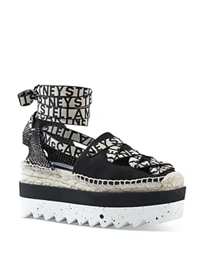 Stella Mccartney Stella Mc Cartney Gaia Wedge Espadrillas In Black