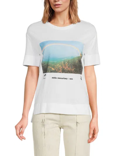 Stella Mccartney Women's Graphic Cotton T-shirt In White