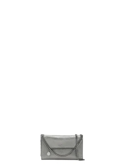 Stella Mccartney Women's Gray Falabella Wallet With Shoulder Strap