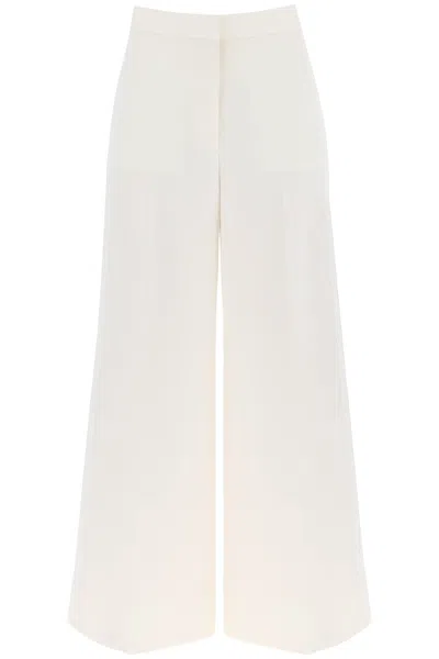 STELLA MCCARTNEY WOMEN'S HIGH-WAISTED TAILORED TROUSERS IN RESPONSIBLY SOURCED WOOL TWILL WITH CONTRAST SIDE STRIPES