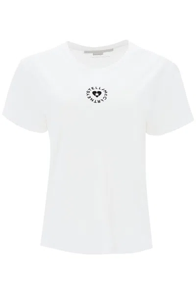 Stella Mccartney Tshirt Con Logo In White
