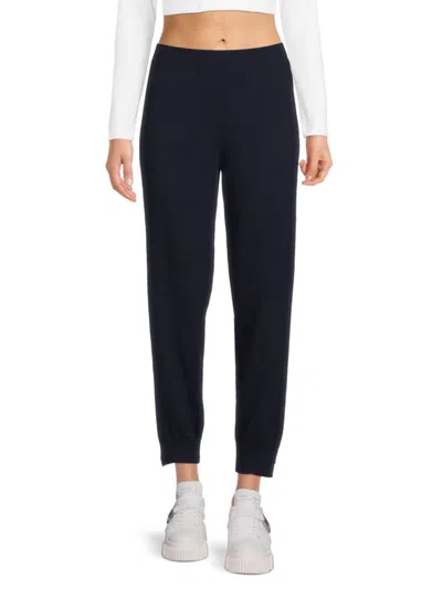 Stella Mccartney Women's Incrusted Cashmere & Virgin Wool Lace Cropped Pants In Ink
