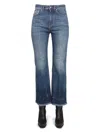 Stella Mccartney Cropped Flared Jeans In Denim In Blue
