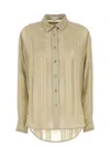 Stella Mccartney Silk Shirt With Collared Neck And Curved Hem