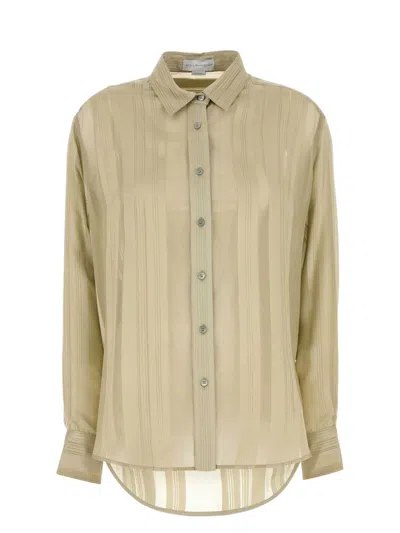 STELLA MCCARTNEY WOMEN'S KHAKI SILK SHIRT