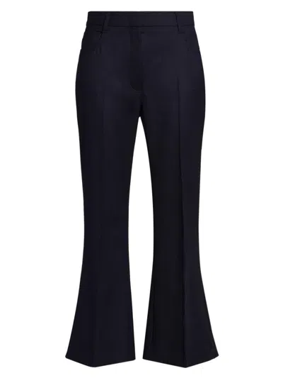Stella Mccartney Women's Kick Flared Flannel Pants In Black