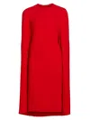 Stella Mccartney + Net Sustain Cape-effect Crepe Midi Dress In Lipstick Red