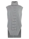 Stella Mccartney Cashmere-blend Turtleneck Sweater In Grey