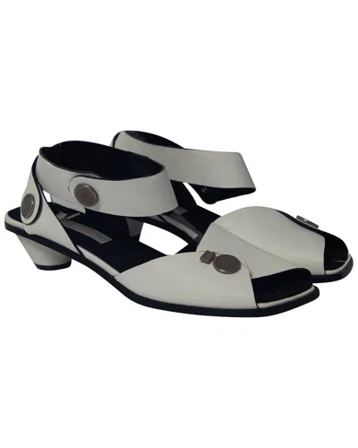 STELLA MCCARTNEY STELLA MCCARTNEY WOMEN'S LEATHER ANKLE STRAP BUTTON SANDAL, SIZE 41, NEVER  WORN (AUTHENTIC PRE-LOVE