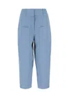 Stella Mccartney Stella Mc Cartney Light Blue Viscose Blend Culotte Pant