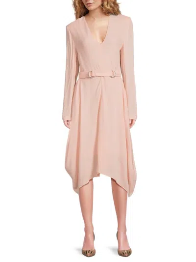 Stella Mccartney Women's Lillie Handkerchief Midi-dress In Pink