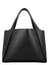 Stella Mccartney Logo Grainy Alter Mat Tote Bag In Black