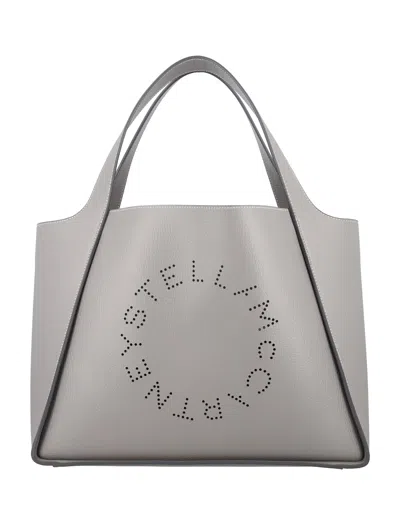 Stella Mccartney Women's Logo Grainy Alter Mat Tote Bag In Grey