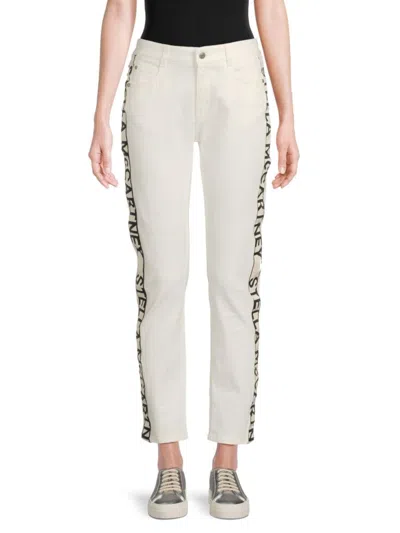 Stella Mccartney Women's Logo-tape Organic Cotton Jeans
