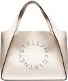 Stella Mccartney Logo Tote Bag With Two Flat Top Handles In White