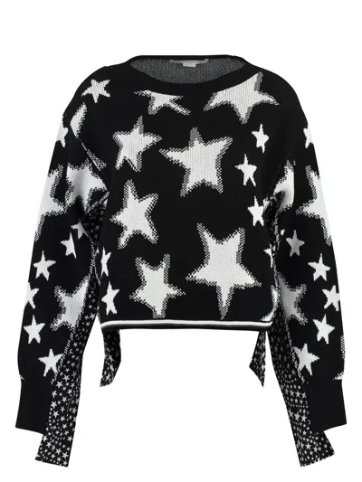 Stella Mccartney Star-motif Knitted Jumper In Black