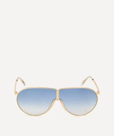 Stella Mccartney Women's Loveheart Metal Aviator Sunglasses