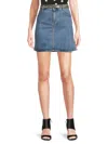Stella Mccartney Women's Mid-rise Denim Miniskirt With Belt In Blue