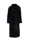 Stella Mccartney Midnight Blue Teddy Fabric Coat