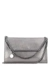 Stella Mccartney Silver Faux Leather Falabella Shoulder Bag In Silver