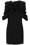Stella Mccartney Stella Mc Cartney Mini Dress With Petal Sleeves In Black