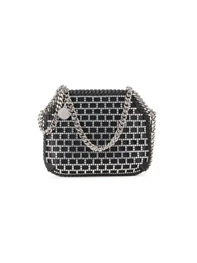 Stella Mccartney Women's Mini Embellished Chain Strap Shoulder Bag In Black
