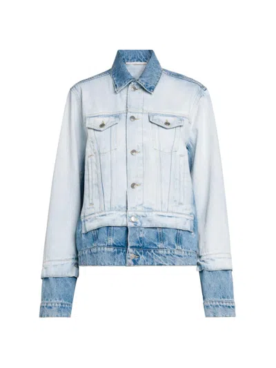 Stella Mccartney Women's Mixed Denim Jacket In Blue