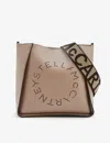 Stella Mccartney Womens Moss Circle Logo Faux-leather Cross-body Tote Bag