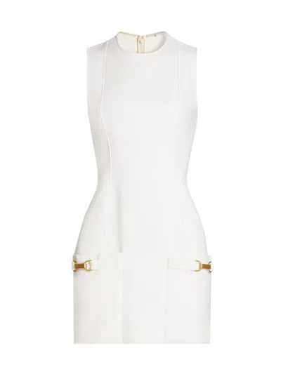 Stella Mccartney Women's Moulded Wool-blend Minidress In White