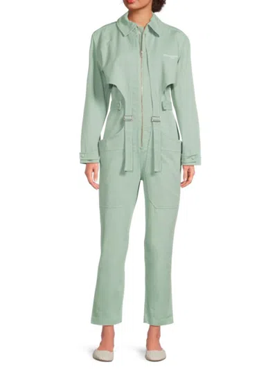 Stella Mccartney Women's Paloma Zip Front Jumpsuit In Green