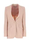 Stella Mccartney Pastel Pink Viscose Blend Blazer In Pink