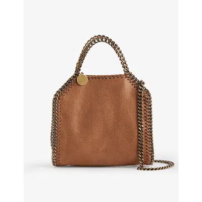Stella Mccartney Womens Pecan Falabella Tiny Faux-leather Tote Bag In Neutral