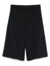 Stella Mccartney Women Pinstriped Tailored Shorts In Black