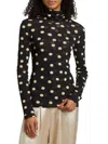 Stella Mccartney Polka Dots Jersey Top In Black