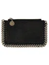 Stella Mccartney Falabella Zip Cardholder In Black