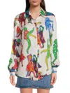 Stella Mccartney Women's Printed Silk Button-front Shirt